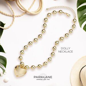 Park Lane Dolly Necklace Puffed Heart Pendant Chunky Bead
